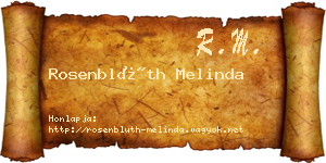 Rosenblüth Melinda névjegykártya